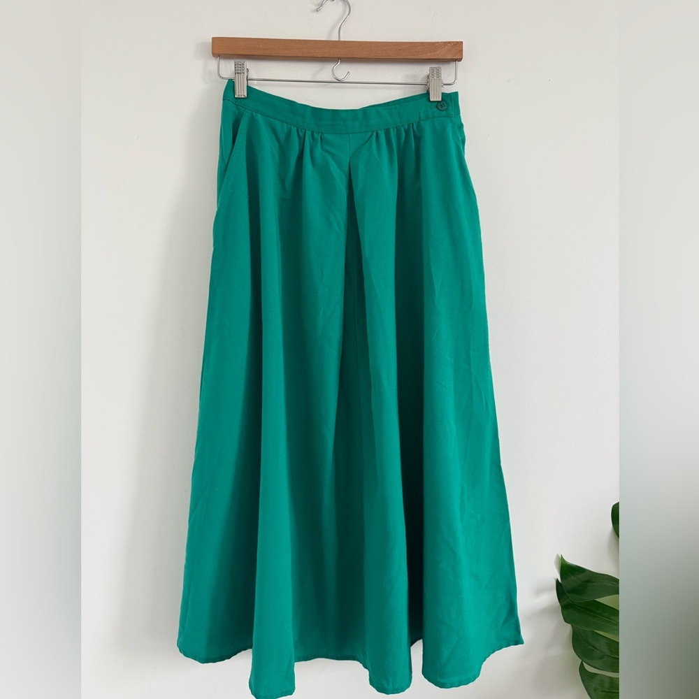 Elegant Teal A-Line Skirt‎